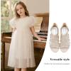 imageLittle Girls Sandals High Heels Formal Shoes Open Toe Pump Sandals Glitter Party Wedding Shoes for Big Kids ToddlerG Glitter Rose Gold