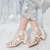 imageLittle Girls Sandals High Heels Formal Shoes Open Toe Pump Sandals Glitter Party Wedding Shoes for Big Kids ToddlerG Glitter White