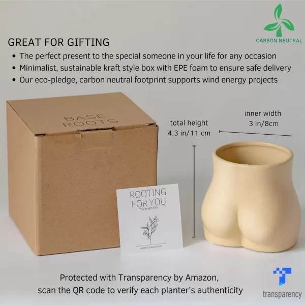 Body Vase Female Form Butt Planter Cheeky Flower Vases wDrainage Speckled Matte Nude Ceramic Women Booty Shaped Sculpture Modern Boho Decor Plant Pot Feminist Cute Minimalist Chic Small BathroomSandy Nude Bottom