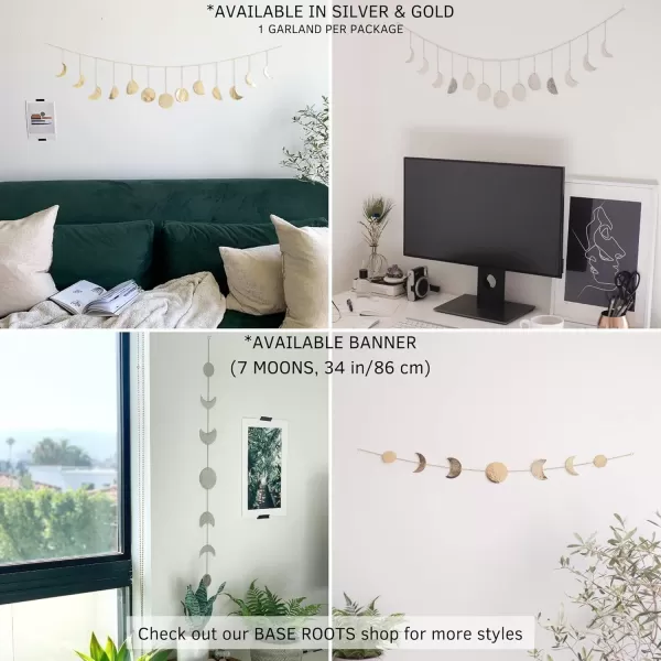 Moon Phase Wall Hanging Handmade Hammered Gold Metal 13 Moons 36quot Garland Phases of the Moon Mushroom Decor Planter Handmade Design Terracotta Ceramic Unique Retro Plant Pot Indoor Plants