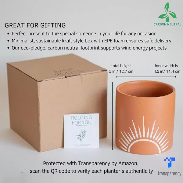 Sun Decor Cylinder Planter Speckled Ceramic Unique MidCentury Handmade Terracotta Design Indoor Plant Pot w Drainage Hole Sun Decor Circle Vase Modern Minimalist Vintage Small Flower Centerpieces