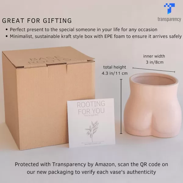 Body Vase Female Form Butt Planter Booty Vases for Flowers wDrainage Speckled Matte Finish Ceramic Cheeky Plant Pot Modern Boho Room Decor Cute Small Chic Succulents Woman Lady Shaped Sculpture