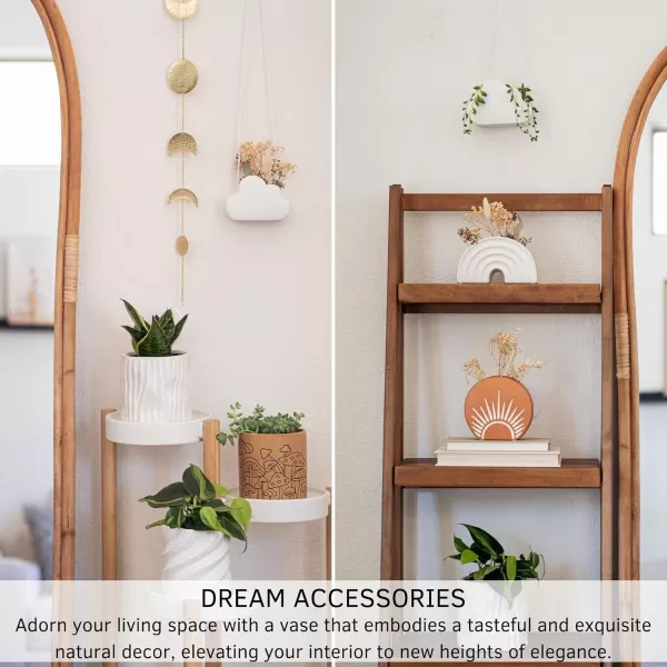 Cloud Decor Planter Indoor Hanging Plant Pot White Ceramic Hanging Pot Adjustable Macrame Rope w Drainage Hole Unique Dreamy Flower Pots Organic Modern Cute Aesthetic Small Ceiling PlanterCloud Matte White