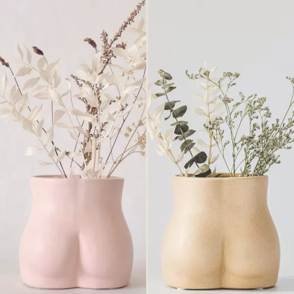 BASE ROOTS Ceramic Blush Pink Vase