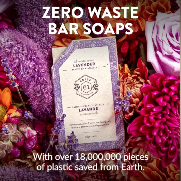 Crate 61 Handmade in Canada Plant Based Cold Process Natural Bar Soap For Face And Body With Premium Essential Oils Eucalyptus ampamp Peppermint For Men And Women 3 Pack EucamintLavender