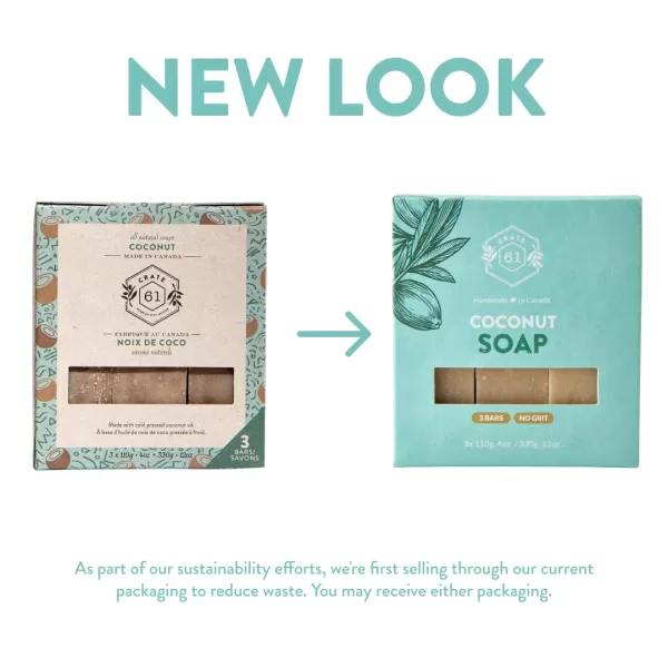 Crate 61 Handmade in Canada Plant Based Cold Process Natural Bar Soap For Face And Body With Premium Essential Oils Eucalyptus ampamp Peppermint For Men And Women 3 Pack EucamintCoconut