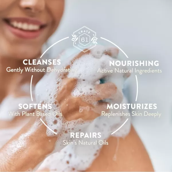 Crate 61 Handmade in Canada Plant Based Cold Process Natural Bar Soap With Premium Essential Oils Dry Skin Pack of 6 For HimCitrus