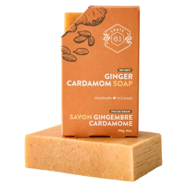 Crate 61 Handmade in Canada Plant Based Cold Process Natural Bar Soap With Premium Essential Oils Dry Skin Pack of 6 For HimCitrus