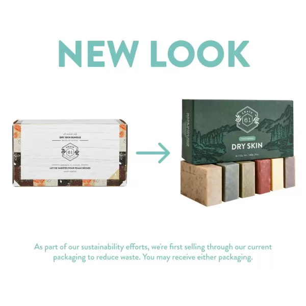 Crate 61 Handmade in Canada Plant Based Cold Process Natural Bar Soap With Premium Essential Oils Dry Skin Pack of 6 For HimDry Skin
