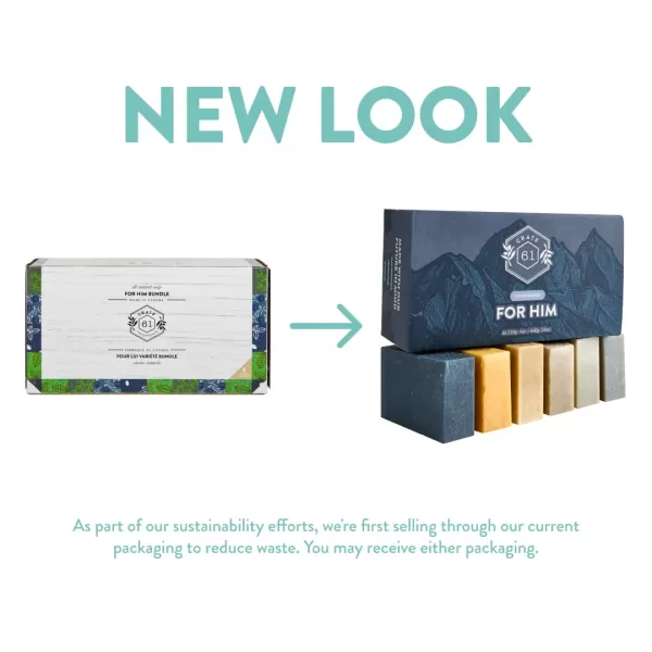 Crate 61 Handmade in Canada Plant Based Cold Process Natural Bar Soap With Premium Essential Oils Dry Skin Pack of 6 For HimFor Him