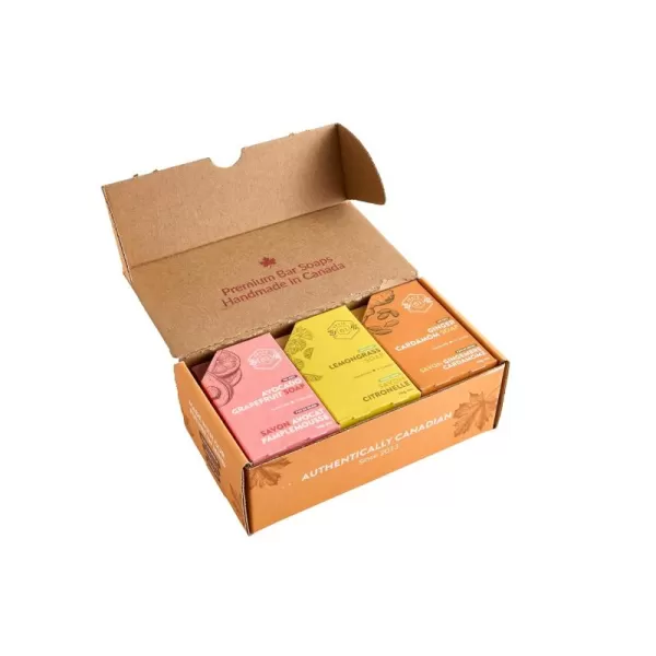 Crate 61 Handmade in Canada Plant Based Cold Process Natural Bar Soap With Premium Essential Oils Dry Skin Pack of 6 For HimCitrus