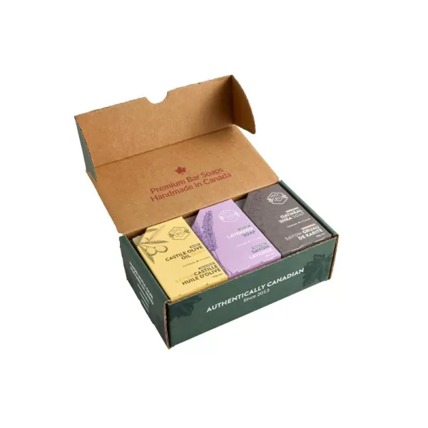 Crate 61 Handmade in Canada Plant Based Cold Process Natural Bar Soap With Premium Essential Oils Dry Skin Pack of 6 For HimDry Skin