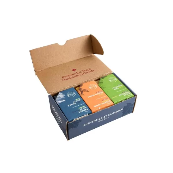 Crate 61 Handmade in Canada Plant Based Cold Process Natural Bar Soap With Premium Essential Oils Dry Skin Pack of 6 For HimFor Him