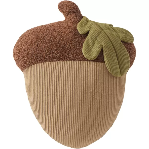 Phantoscope Fruit Shaped Pillows Series Acorn Shaped Throw Pillow Fun Home Decor of Fruit Themed Shaped Cushions Decorative Shaped Pillow for Couch Bed and Chair Beige and Brown 18 x15 inchesAcorn Brown