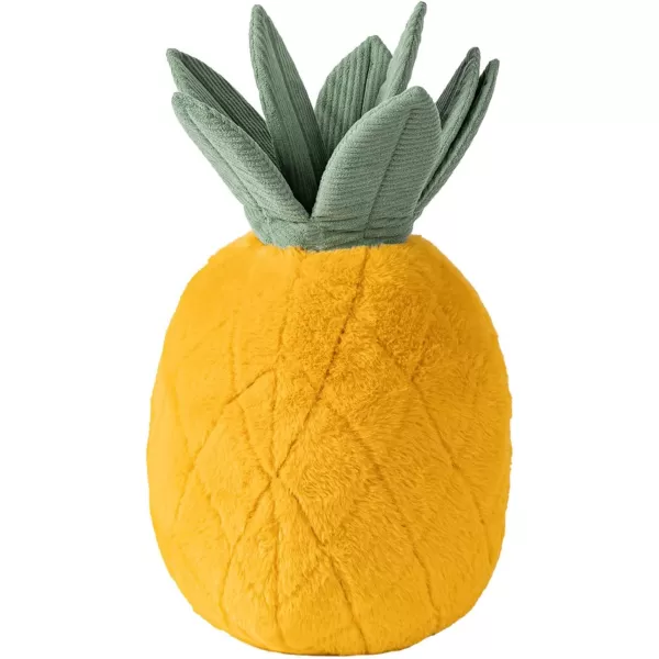 Phantoscope Fruit Shaped Pillows Series Acorn Shaped Throw Pillow Fun Home Decor of Fruit Themed Shaped Cushions Decorative Shaped Pillow for Couch Bed and Chair Beige and Brown 18 x15 inchesPineapple Yellow