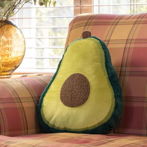 Phantoscope Fruit Shaped Pillows Series Acorn Shaped Throw Pillow Fun Home Decor of Fruit Themed Shaped Cushions Decorative Shaped Pillow for Couch Bed and Chair Beige and Brown 18 x15 inchesAvocado Green