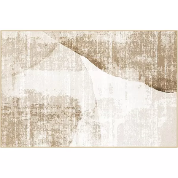 Phantoscope Geometry Collection Area Rug 6x9  Large Living Room Rug  Washable Rug Boho Rugs NonSlip for Bedroom Dining Room LowPile Floor Carpet Modern Accent Rug BlueNeutralLight BrownBeige