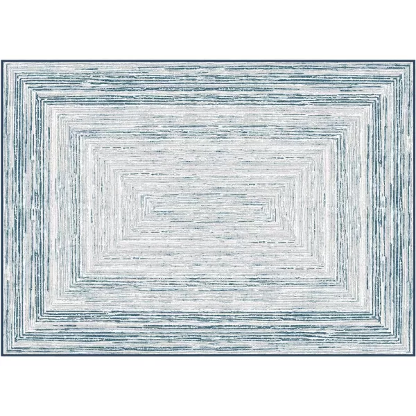 Phantoscope Geometry Collection Area Rug 6x9  Large Living Room Rug  Washable Rug Boho Rugs NonSlip for Bedroom Dining Room LowPile Floor Carpet Modern Accent Rug BlueNeutralBlueNeutral
