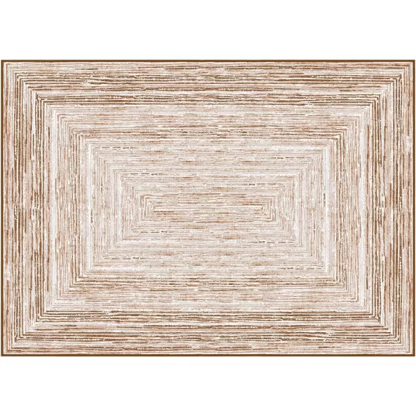 Phantoscope Geometry Collection Area Rug 6x9  Large Living Room Rug  Washable Rug Boho Rugs NonSlip for Bedroom Dining Room LowPile Floor Carpet Modern Accent Rug BlueNeutralSoft BrownNeutral