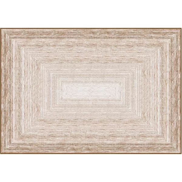 Phantoscope Geometry Collection Area Rug 6x9  Large Living Room Rug  Washable Rug Boho Rugs NonSlip for Bedroom Dining Room LowPile Floor Carpet Modern Accent Rug BlueNeutralSoft BrownNeutral
