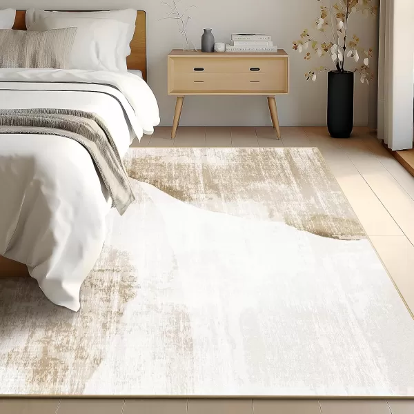 Phantoscope Geometry Collection Area Rug 6x9  Large Living Room Rug  Washable Rug Boho Rugs NonSlip for Bedroom Dining Room LowPile Floor Carpet Modern Accent Rug BlueNeutralLight BrownBeige