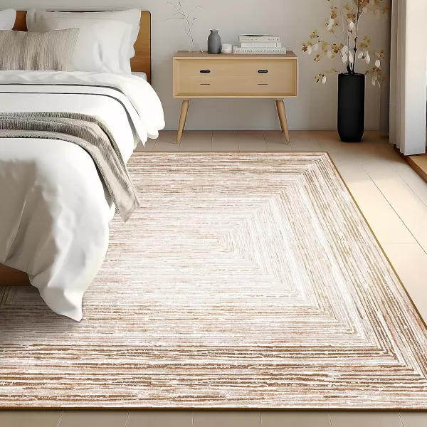 Phantoscope Geometry Collection Area Rug 6x9  Large Living Room Rug  Washable Rug Boho Rugs NonSlip for Bedroom Dining Room LowPile Floor Carpet Modern Accent Rug BlueNeutralSoft BrownNeutral