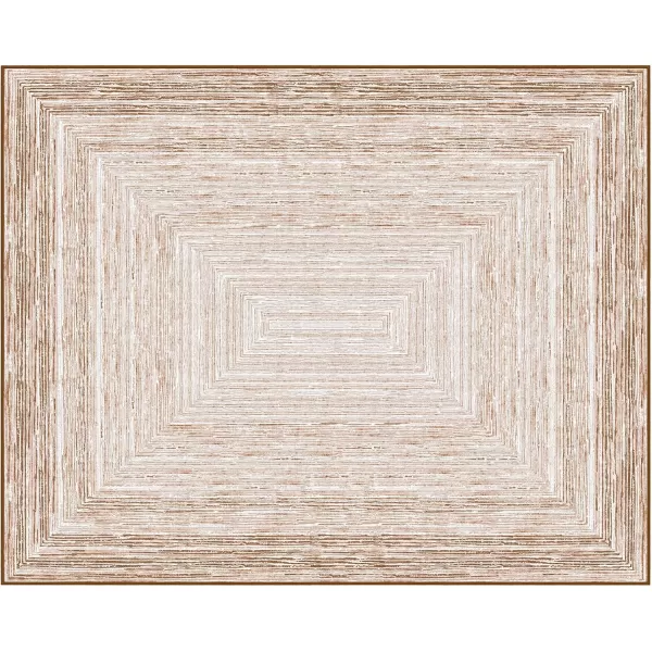 Phantoscope Geometry Collection Area Rug 6x9  Large Living Room Rug  Washable Rug Boho Rugs NonSlip for Bedroom Dining Room LowPile Floor Carpet Modern Accent Rug BlueNeutralSoft BrownNeutral