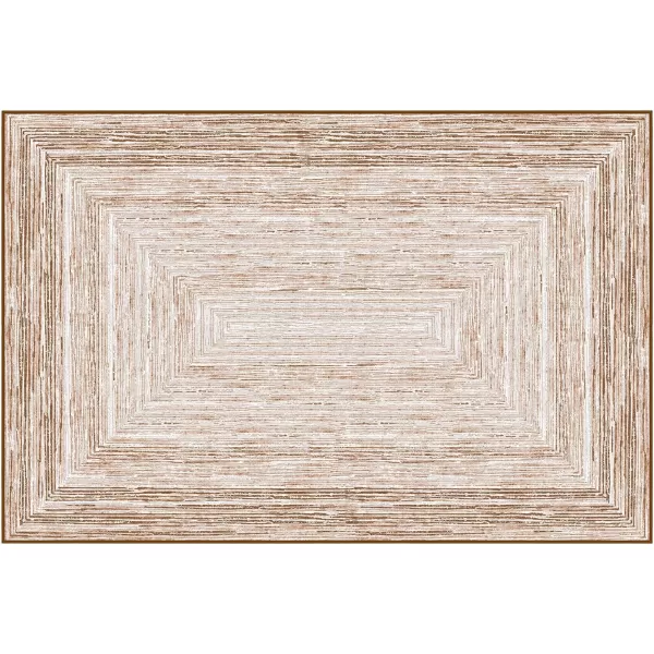 Phantoscope Geometry Collection Area Rug 6x9  Large Living Room Rug  Washable Rug Boho Rugs NonSlip for Bedroom Dining Room LowPile Floor Carpet Modern Accent Rug BlueNeutralSoft BrownNeutral