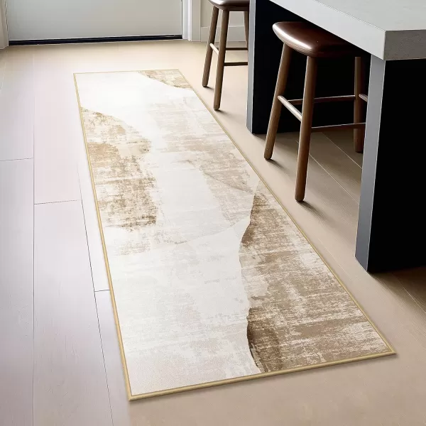 Phantoscope Geometry Collection Area Rug 6x9  Large Living Room Rug  Washable Rug Boho Rugs NonSlip for Bedroom Dining Room LowPile Floor Carpet Modern Accent Rug BlueNeutralLight BrownBeige