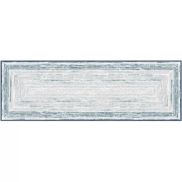 Phantoscope Geometry Collection Area Rug 6x9  Large Living Room Rug  Washable Rug Boho Rugs NonSlip for Bedroom Dining Room LowPile Floor Carpet Modern Accent Rug BlueNeutralBlueNeutral