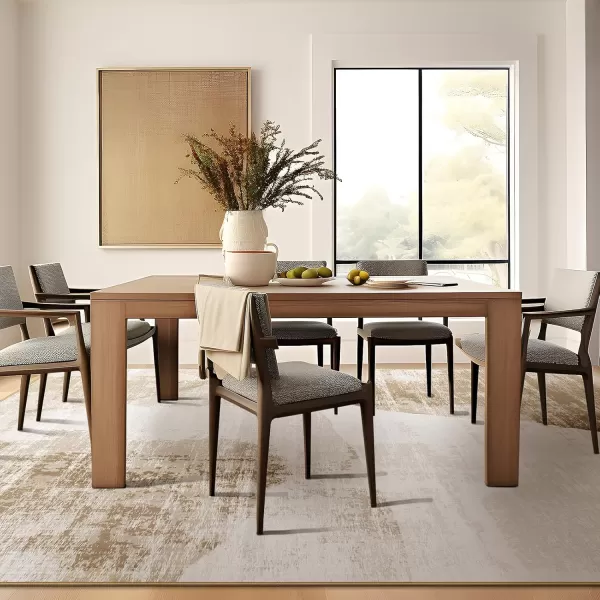 Phantoscope Geometry Collection Area Rug 6x9  Large Living Room Rug  Washable Rug Boho Rugs NonSlip for Bedroom Dining Room LowPile Floor Carpet Modern Accent Rug BlueNeutralLight BrownBeige