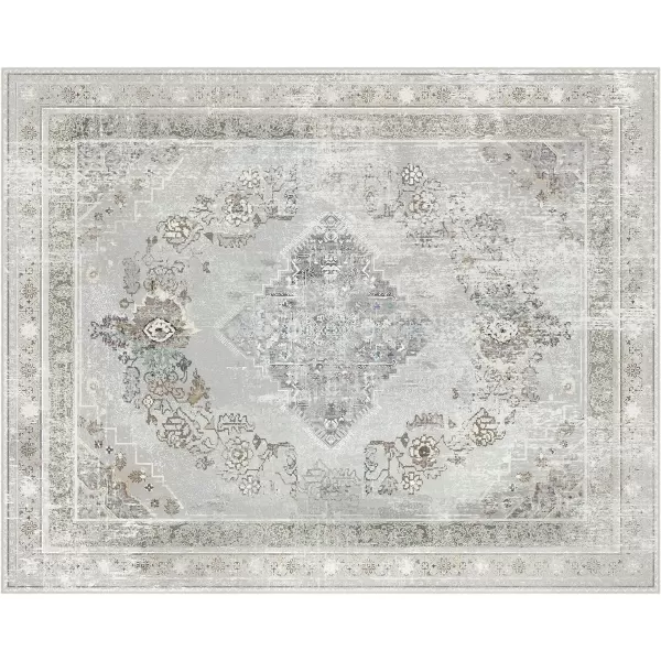 Phantoscope Hallway Runner Rug 2x8  Boho Washable NonSlip Kitchen Rug Runner UltraThin Vintage Distressed Accent Throw Rug for Entryway Laundry Bathroom Bedroom GreyDull TealGreyDull Teal
