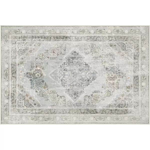 Phantoscope Hallway Runner Rug 2x8  Boho Washable NonSlip Kitchen Rug Runner UltraThin Vintage Distressed Accent Throw Rug for Entryway Laundry Bathroom Bedroom GreyDull TealGreyDull Teal