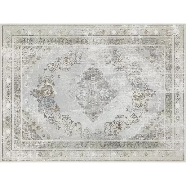 Phantoscope Hallway Runner Rug 2x8  Boho Washable NonSlip Kitchen Rug Runner UltraThin Vintage Distressed Accent Throw Rug for Entryway Laundry Bathroom Bedroom GreyDull TealGreyDull Teal