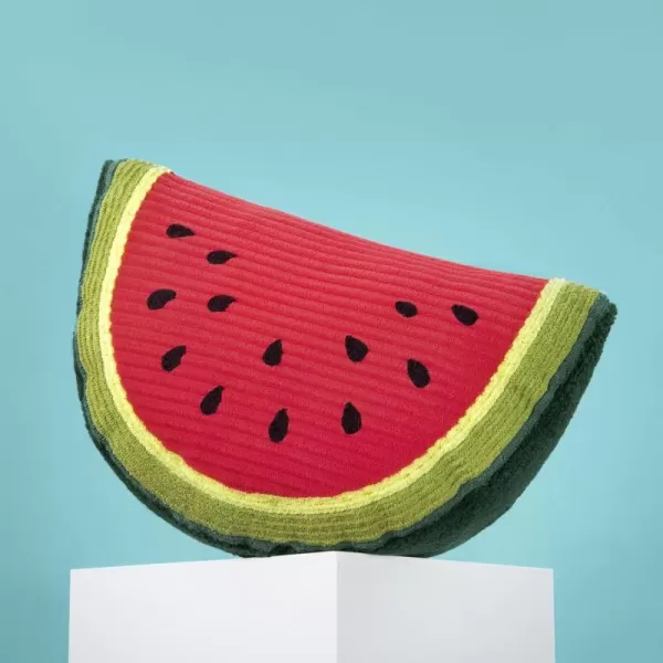 Phantoscope Fruit Shaped Pillows Series Acorn Shaped Throw Pillow Fun Home Decor of Fruit Themed Shaped Cushions Decorative Shaped Pillow for Couch Bed and Chair Beige and Brown 18 x15 inchesWatermelon RedGreen