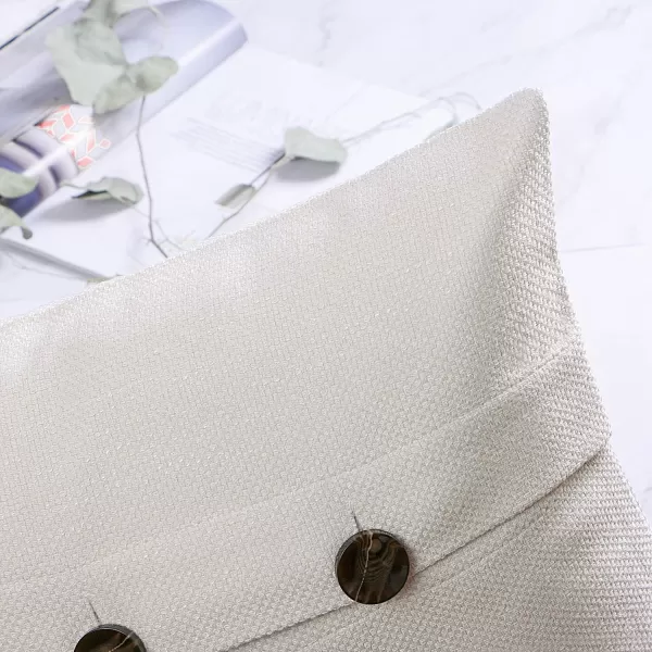Phantoscope Farmhouse Throw Pillow Covers Triple Button Vintage Linen Solid Decorative Pillow Cover for Couch Bed and Chair Off White 18 x 18 inches 45 x 45 cm Pack of 2Offwhite