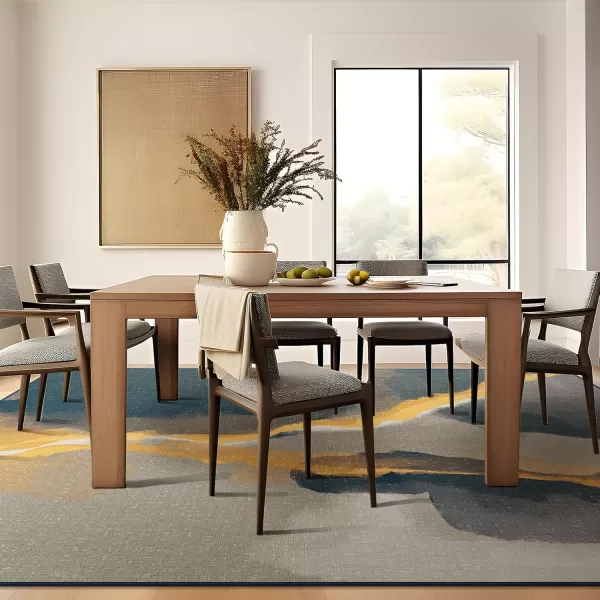 Phantoscope Geometry Collection Area Rug 4x6  Washable Rug Boho Rugs NonSlip for Living Room Bedroom Dining Room Dorm Indoor LowPile Carpet Modern Accent Rug Deep GreyGoldDeep GreyGold