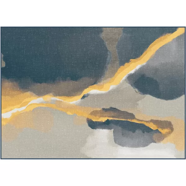 Phantoscope Geometry Collection Area Rug 4x6  Washable Rug Boho Rugs NonSlip for Living Room Bedroom Dining Room Dorm Indoor LowPile Carpet Modern Accent Rug Deep GreyGoldDeep GreyGold