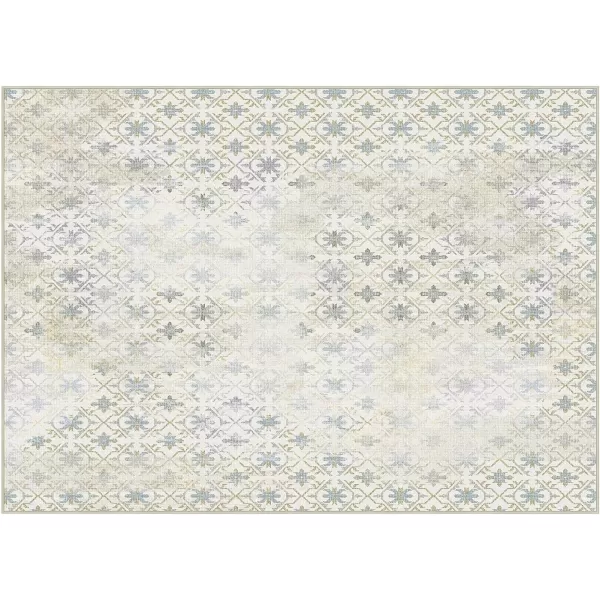 Phantoscope Hallway Runner Rug 2x6  Boho Washable NonSlip Kitchen Rug Runner UltraThin Geometry Distressed Accent Throw Rug for Entryway Laundry Bathroom Bedroom Teal FloralBeigeTeal FloralBeige