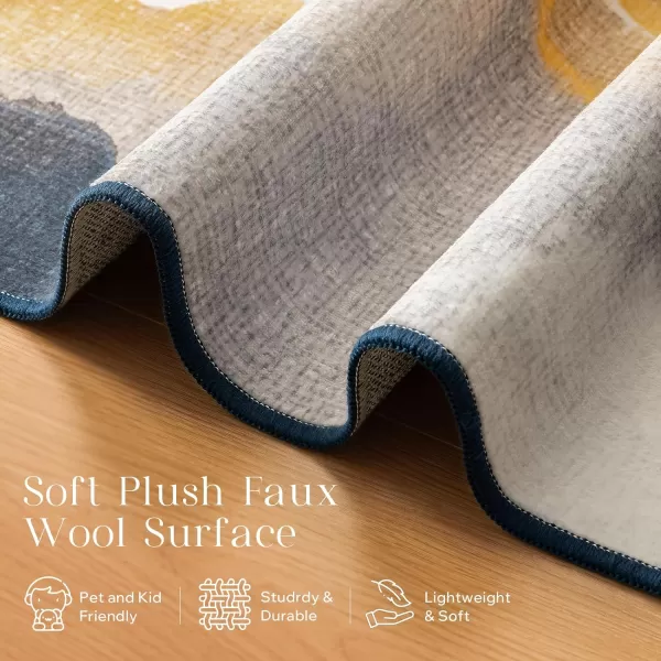 Phantoscope Hallway Runner Rug 2x6  Boho Washable NonSlip Kitchen Rug Runner UltraThin Geometry Modern Accent Throw Rug for Entryway Laundry Bathroom Bedroom Deep GreyGoldDeep GreyGold