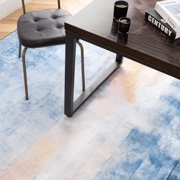 Phantoscope Hallway Runner Rug 2x6  Boho Washable NonSlip Kitchen Rug Runner UltraThin Vintage Distressed Accent Throw Rug for Entryway Laundry Bathroom Bedroom Navy BlueBeigeNavy BlueBeige
