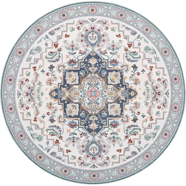 Phantoscope Hallway Runner Rug 2x6 Boho Washable NonSlip Kitchen Rug Runner with Rubber Backing UltraThin Classic Floral Painting Carpet Runner for Entryway Laundry Bathroom BlueIvoryLilacBlueIvoryLilac