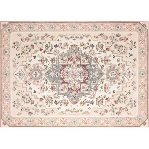 Phantoscope Hallway Runner Rug 2x6 Boho Washable NonSlip Kitchen Rug Runner with Rubber Backing UltraThin Classic Floral Painting Carpet Runner for Entryway Laundry Bathroom BlueIvoryLilacPinkIvoryGray