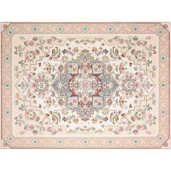 Phantoscope Hallway Runner Rug 2x6 Boho Washable NonSlip Kitchen Rug Runner with Rubber Backing UltraThin Classic Floral Painting Carpet Runner for Entryway Laundry Bathroom BlueIvoryLilacPinkIvoryGray