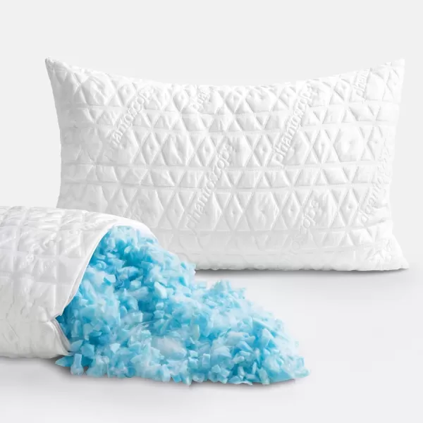 Phantoscope Memory Foam Pillows for Sleeping Shredded Memory Foam Cooling Pillows Queen Size 2 Pack  Adjustable Bed Pillows for Hot Sleepers Firm Pillow for Neck Shoulder Pain QueenWhite