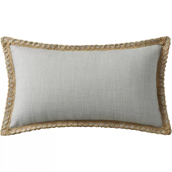 Phantoscope Pack of 2 Farmhouse Decorative Solid Throw Decorative Pillow Cover Burlap Linen Trimmed Tailored Edges Orange 18 x 18 inches 45 x 45 cmFlax Gray