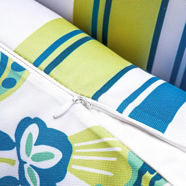 Phantoscope Pack of 2 Outdoor Indoor Throw Decorative Pillow Cover Floral Waterproof Patio Pillows Cushion Case for Couch Tent Park Off White 18 x 18 InchesOff White
