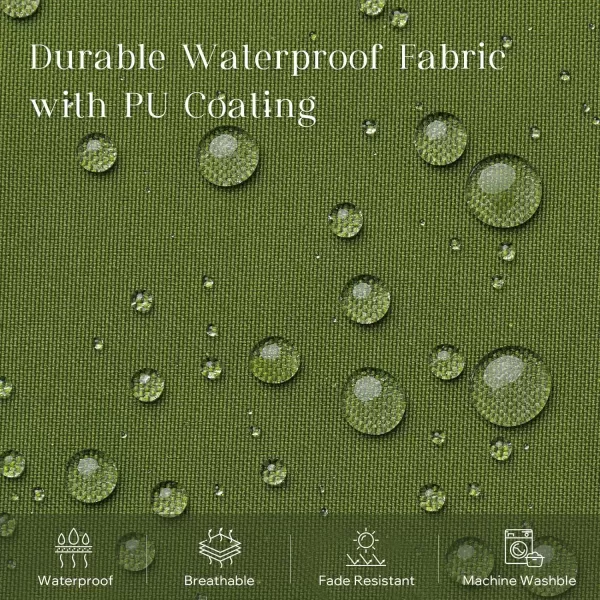 Phantoscope Pack of 2 Outdoor Waterproof Throw Pillow Covers Decorative Square Cushion Case Patio Pillows for Couch Tent Sunbrella 18x18 YellowDark Green