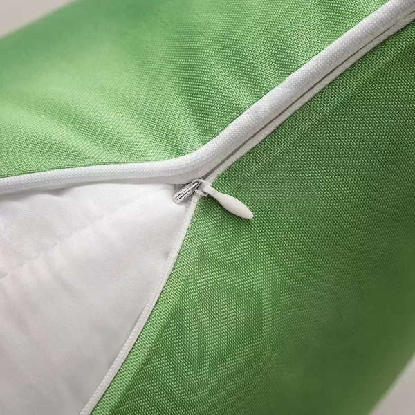 Phantoscope Pack of 2 Outdoor Waterproof Throw Pillow Covers Decorative Square Cushion Case Patio Pillows for Couch Tent Sunbrella 18x18 YellowForest Green