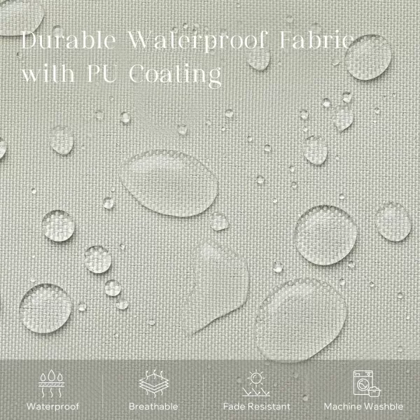 Phantoscope Pack of 2 Outdoor Waterproof Throw Pillow Covers Decorative Square Cushion Case Patio Pillows for Couch Tent Sunbrella 18x18 YellowLight Grey